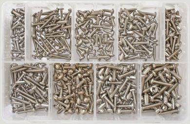 AT38 : Assorted Stainless Steel Self Tappers (450)